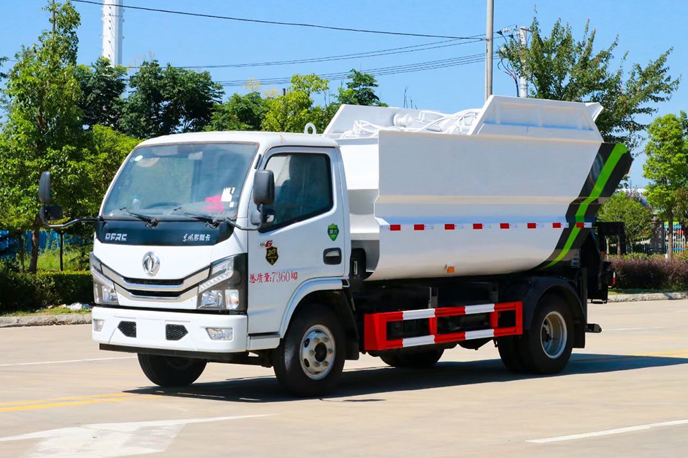 小多利卡無(wú)泄漏后掛桶垃圾車